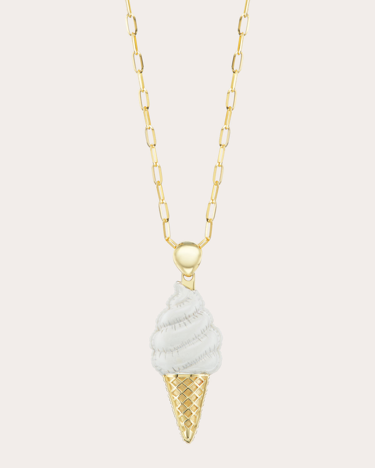 Vanilla Soft Serve Pendant Necklace