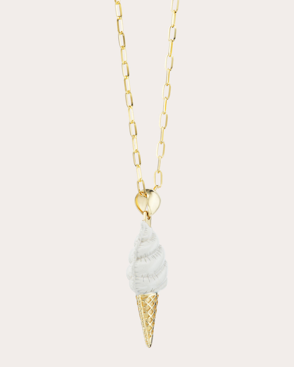 Vanilla Soft Serve Pendant Necklace