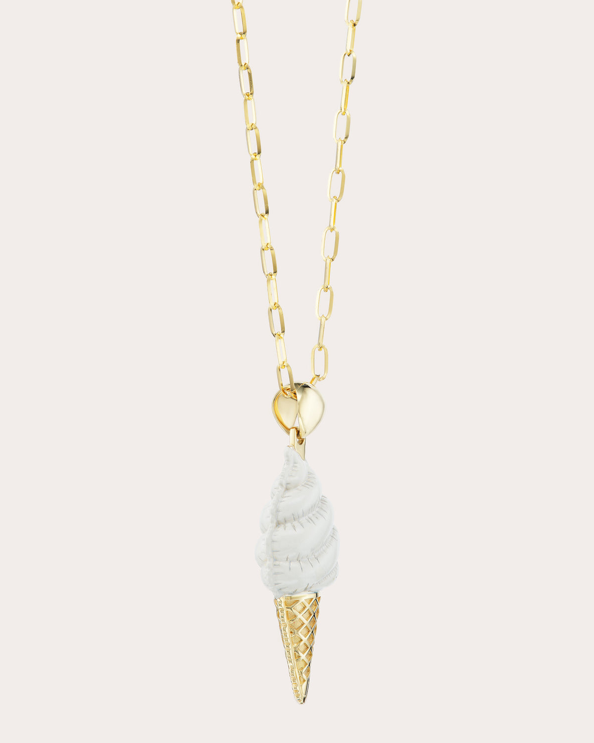 Vanilla Soft Serve Pendant Necklace