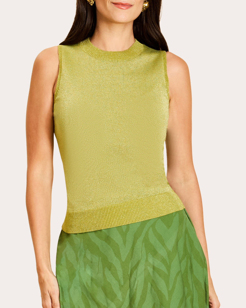 Soho Metallic Knit Shell Top