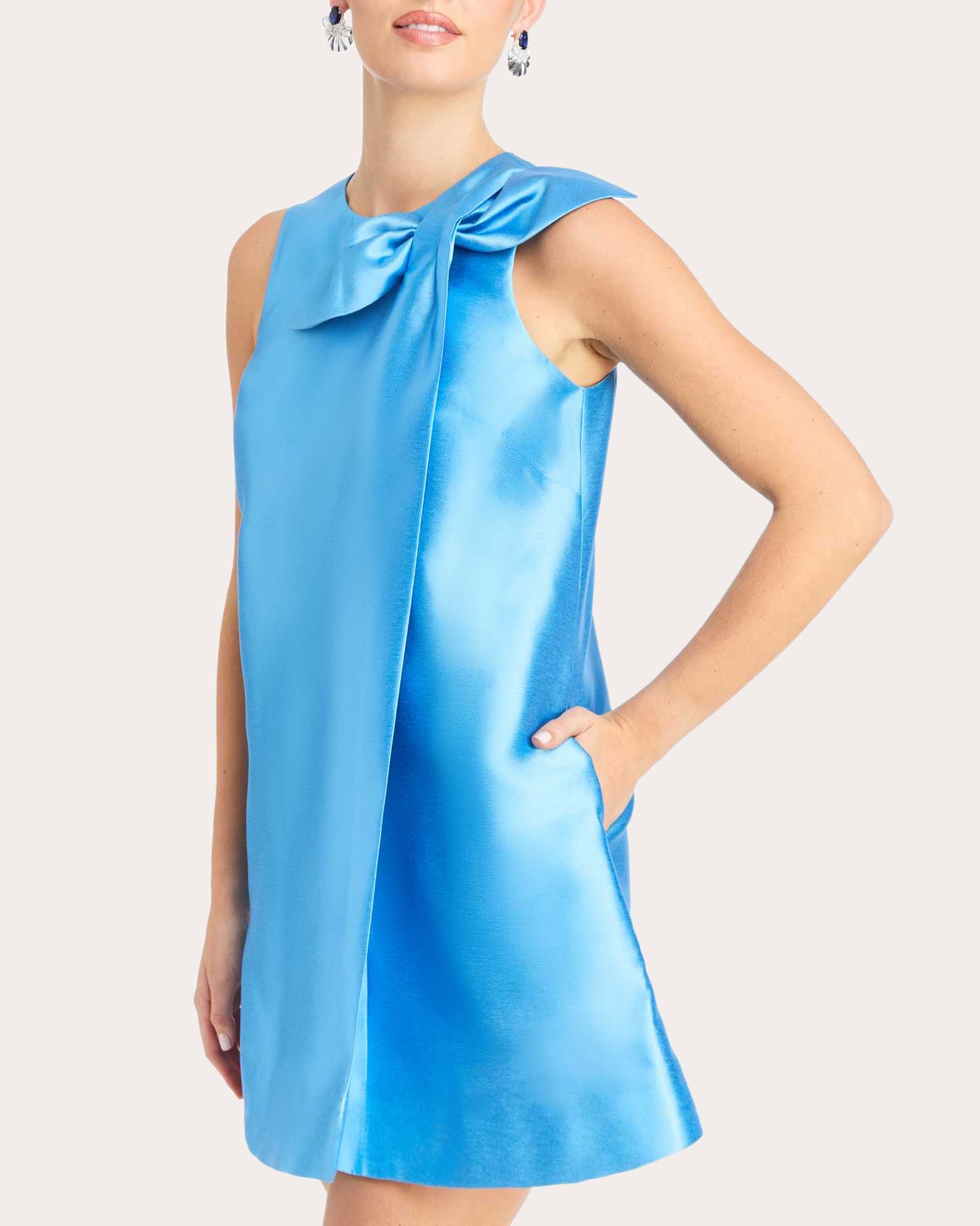 soma mini dress Mestiza New York Dupioni Bow Mini Shift Dress