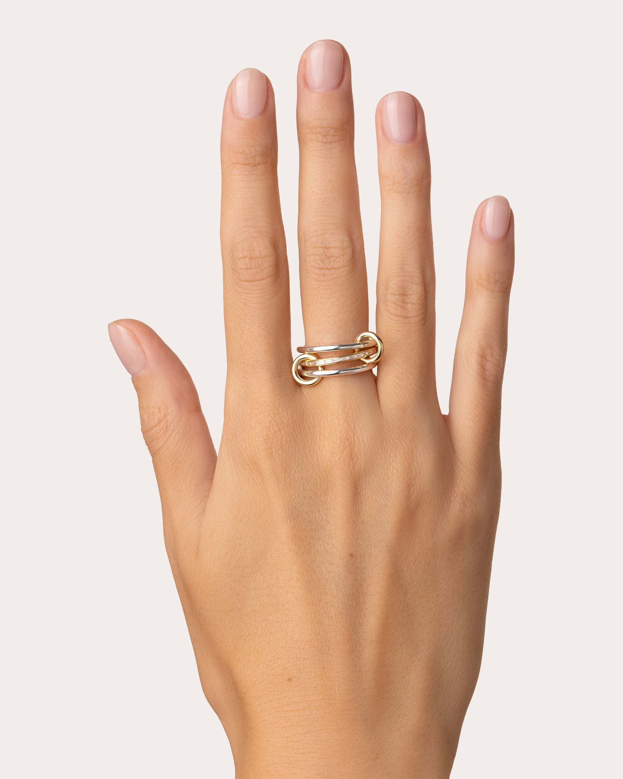 SPINELLIKILCOLLIN3連リング 18k Gold Tri-Tone Acacia Ring | Olivela