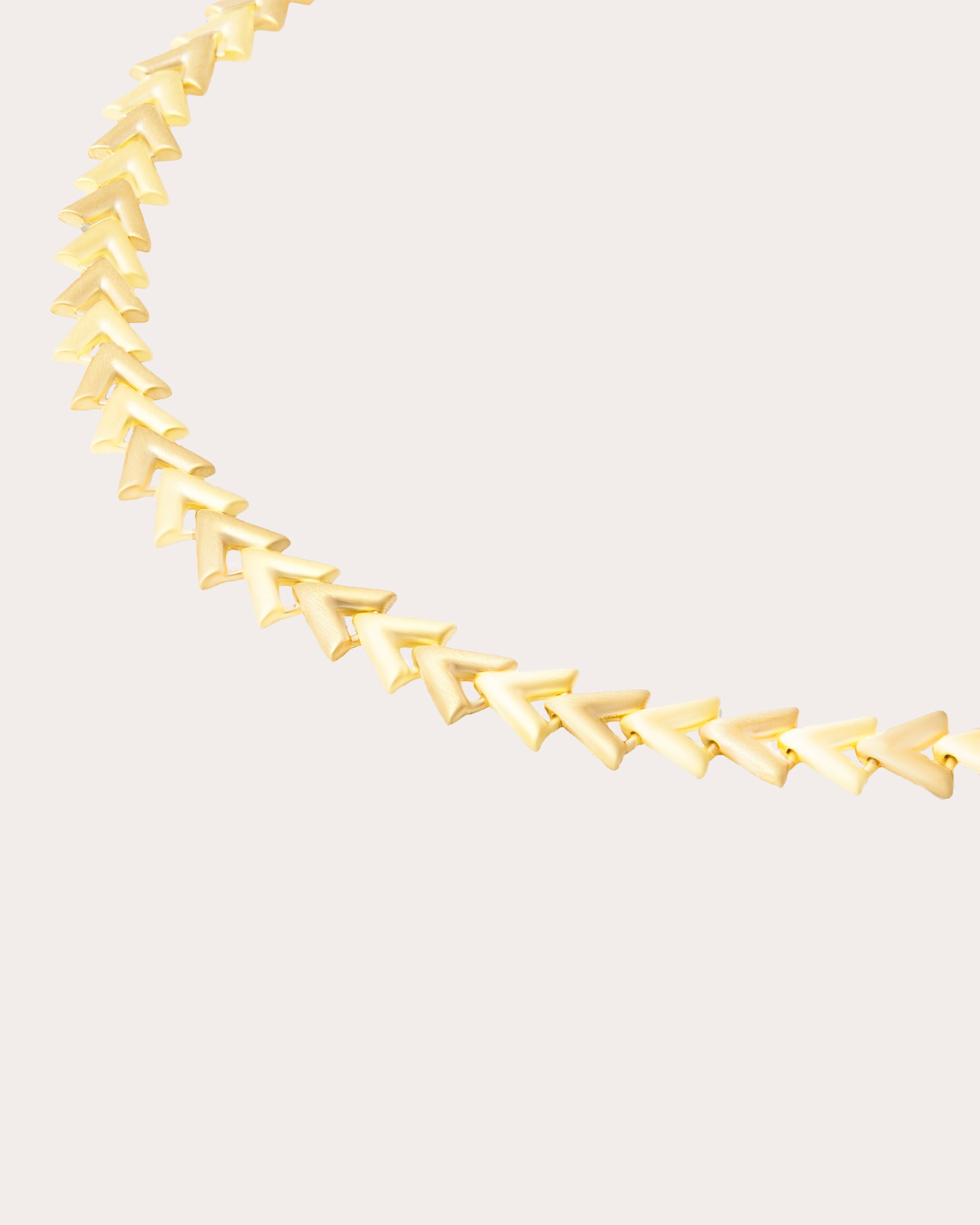 14k Gold Spark Chevron Link Necklace