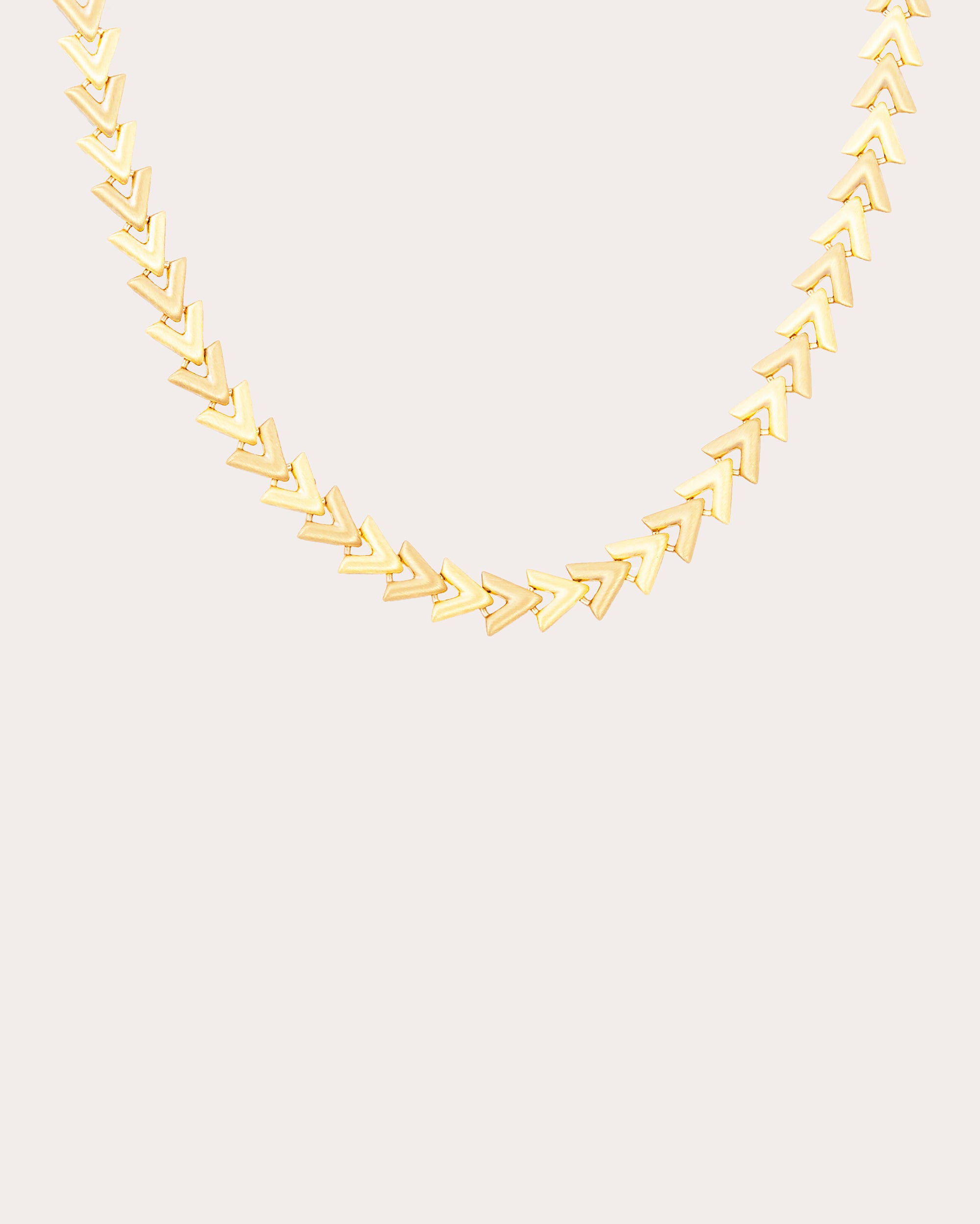 14k Gold Spark Chevron Link Necklace