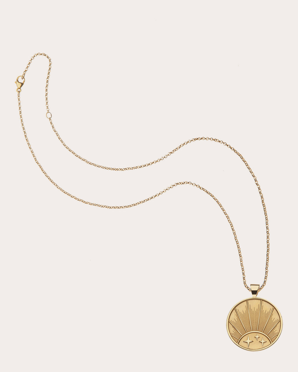 STRONG Rising Sun Small Coin Pendant Necklace