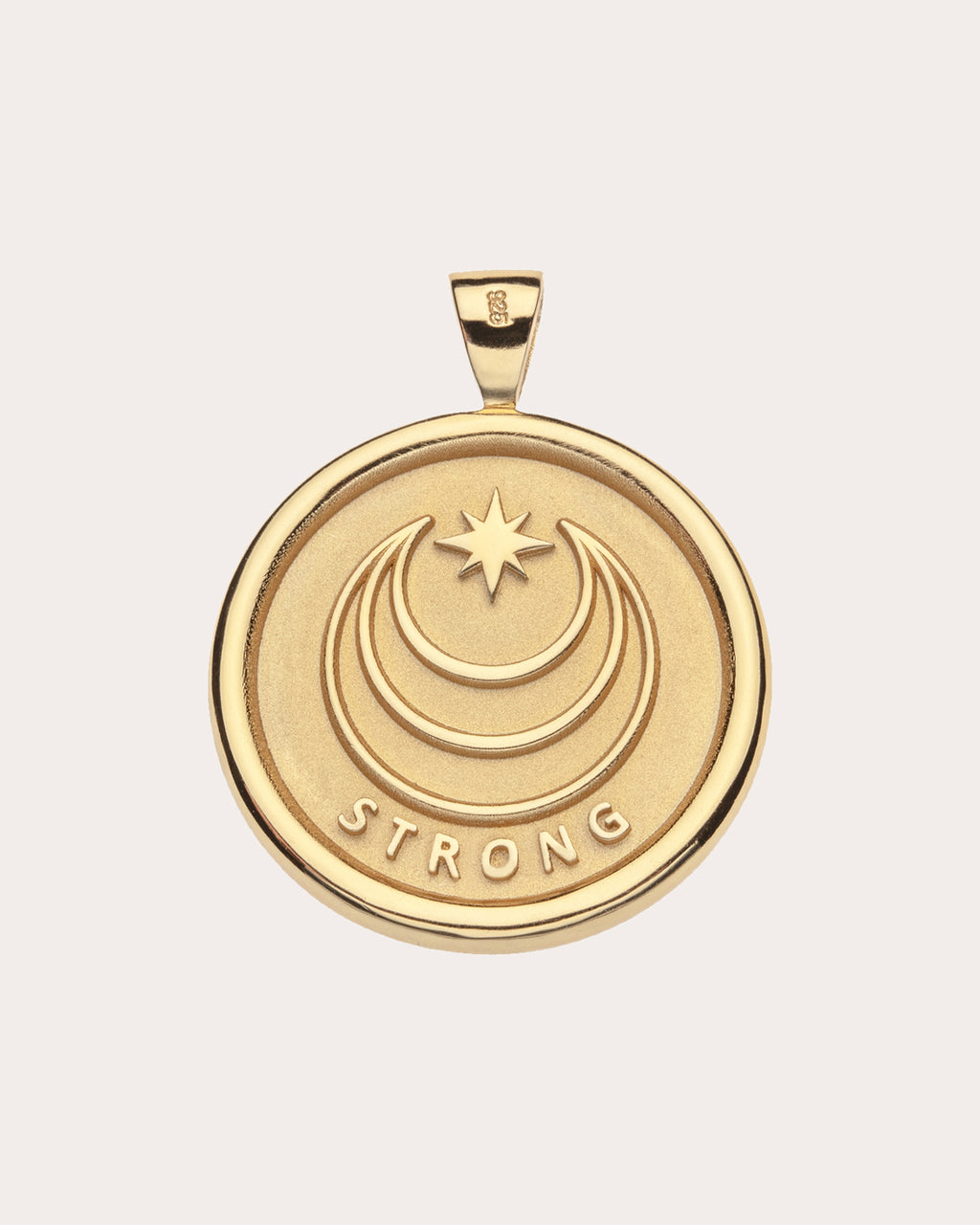 STRONG Rising Sun Small Coin Pendant Necklace
