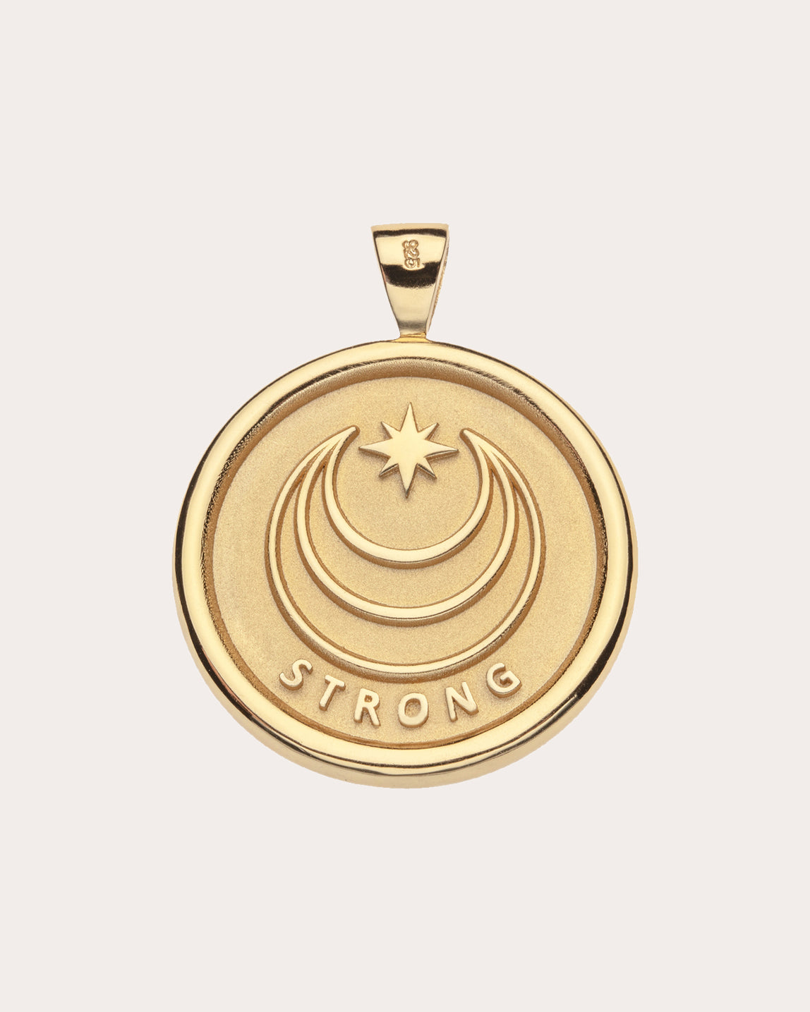 STRONG Rising Sun Small Coin Pendant Necklace