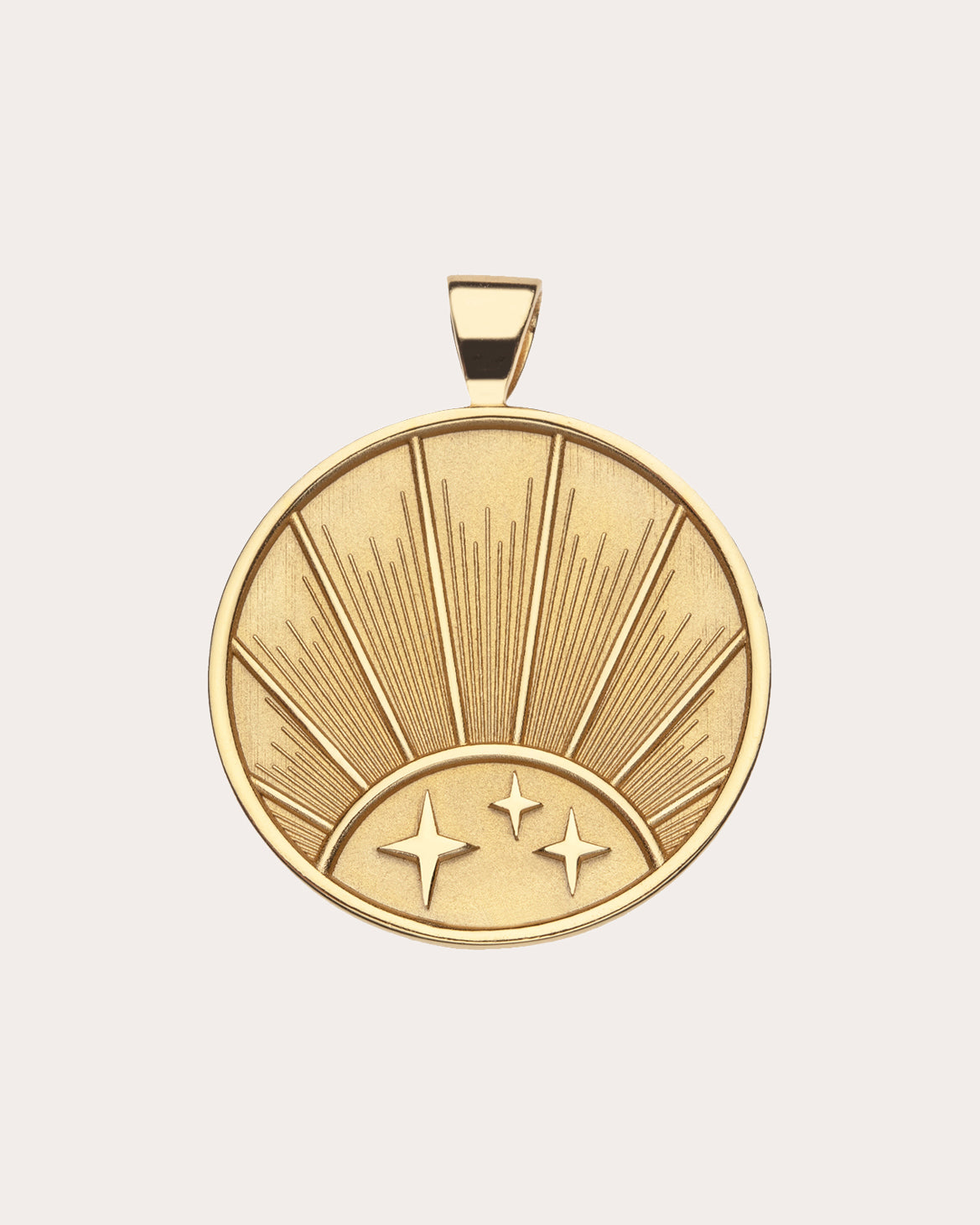 STRONG Rising Sun Small Coin Pendant Necklace