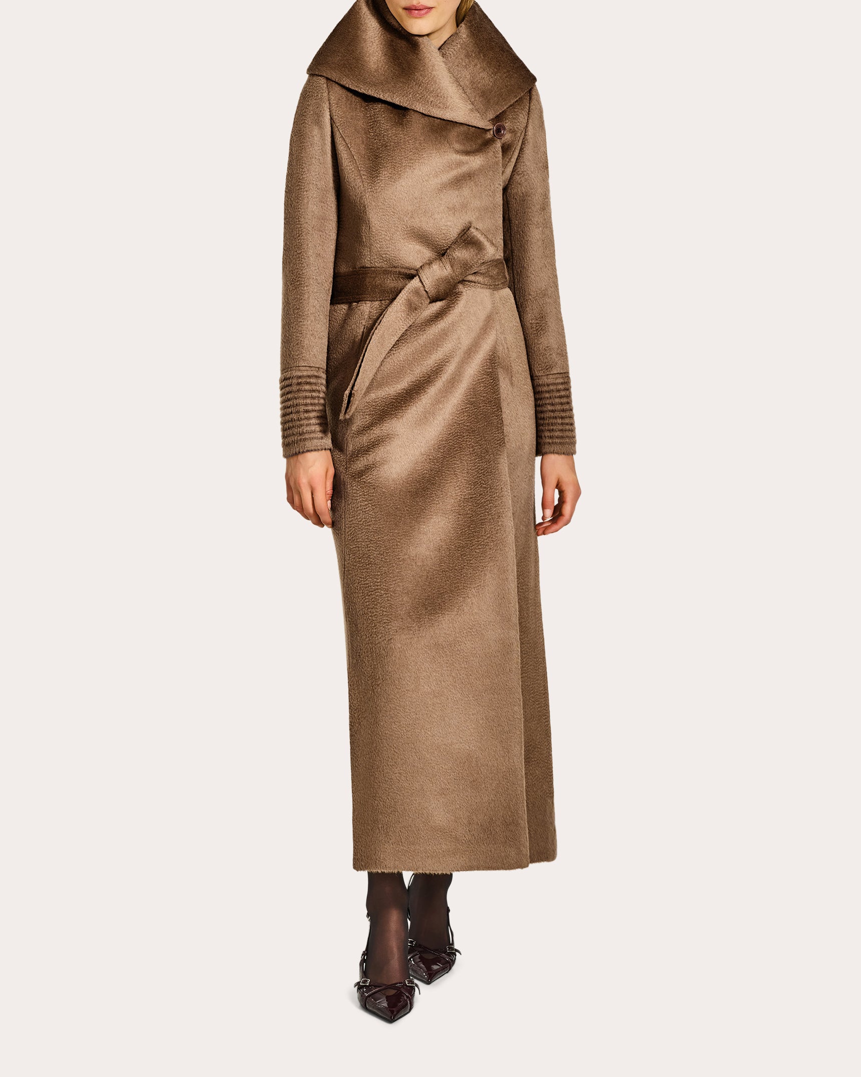 Suri Alpaca Hooded Maxi Wrap Coat