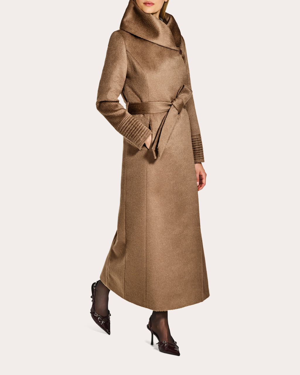 Suri Alpaca Hooded Maxi Wrap Coat