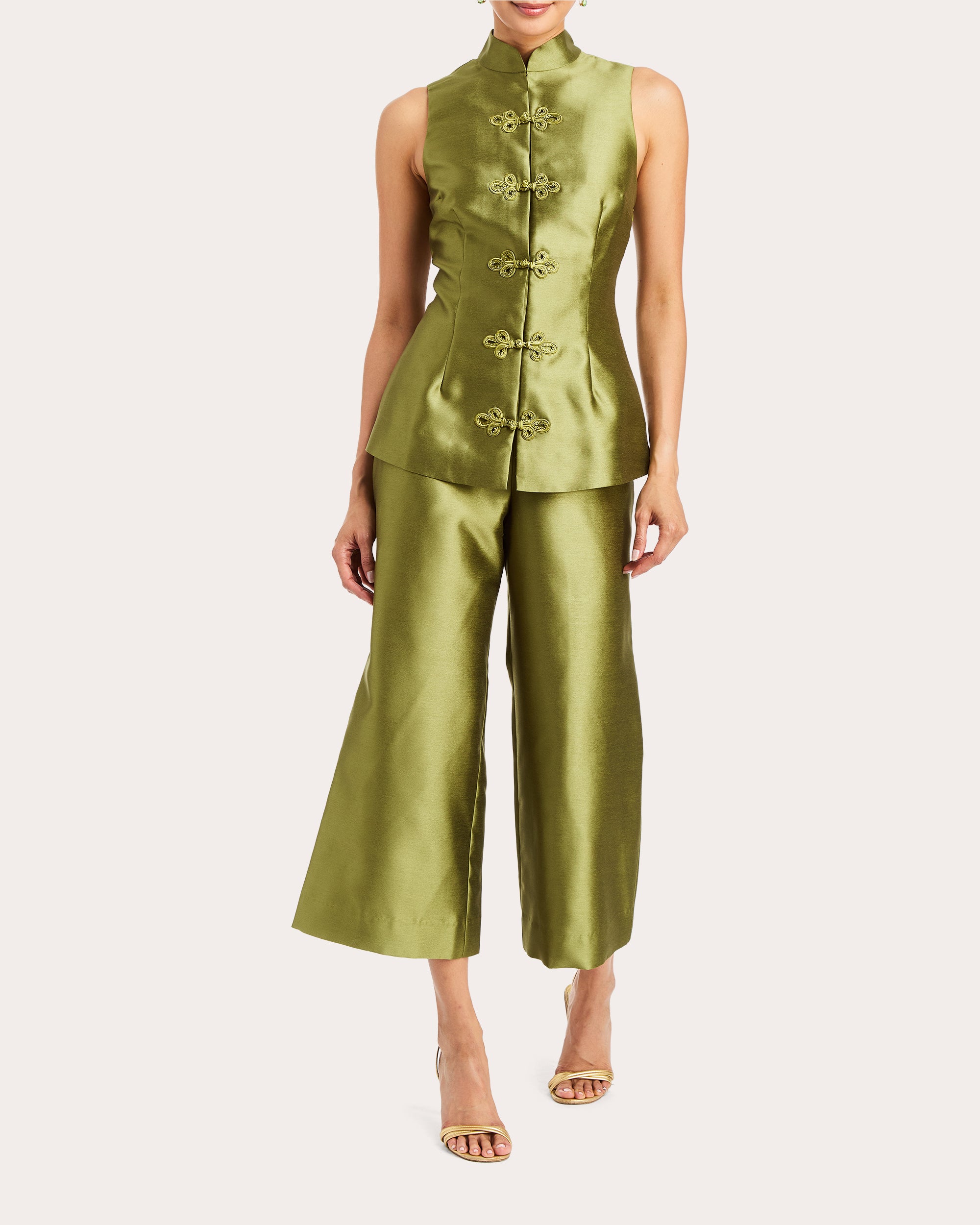 Tamara Embellished Dupioni Vest