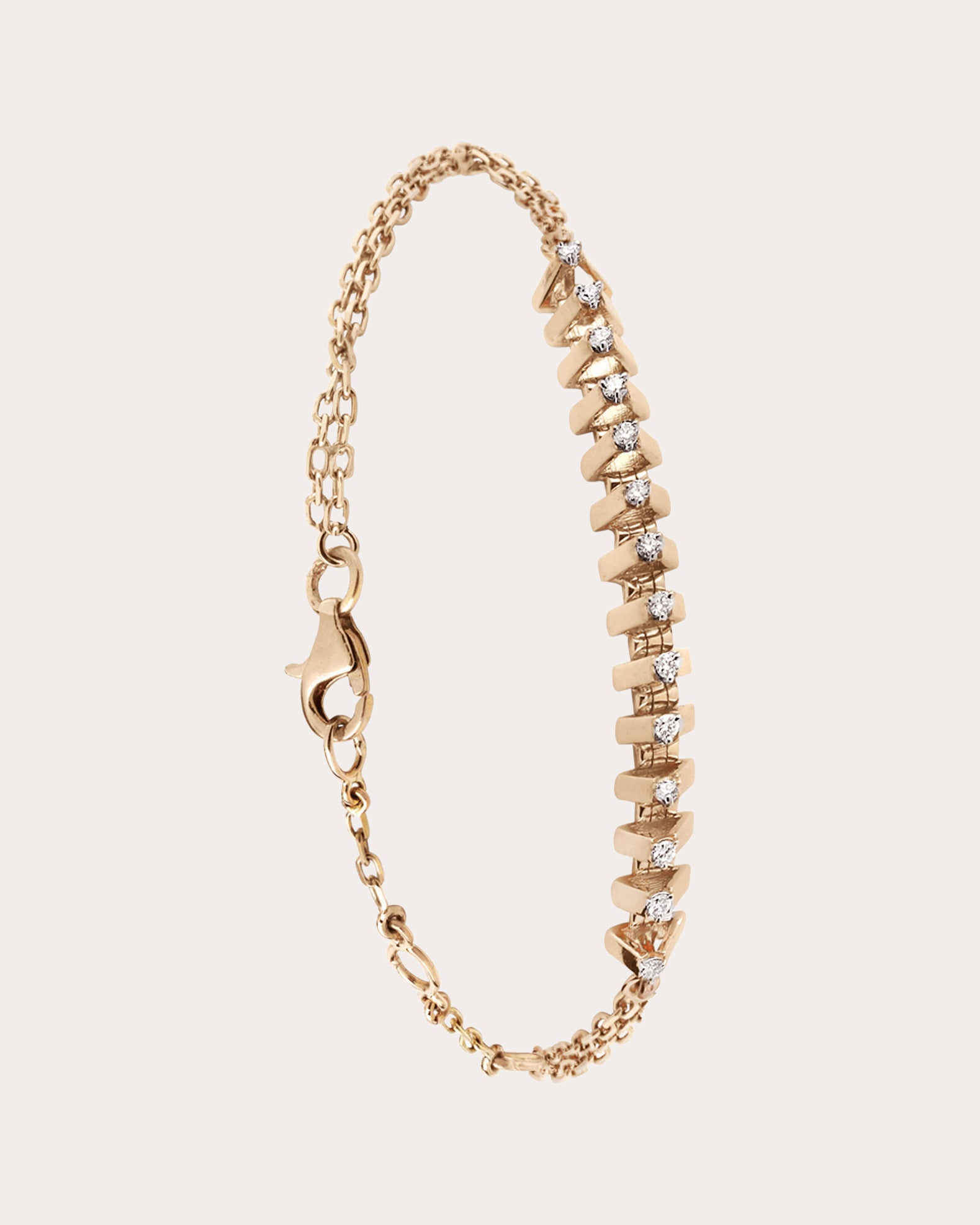 Diamond Mini Tricone Chain Bracelet