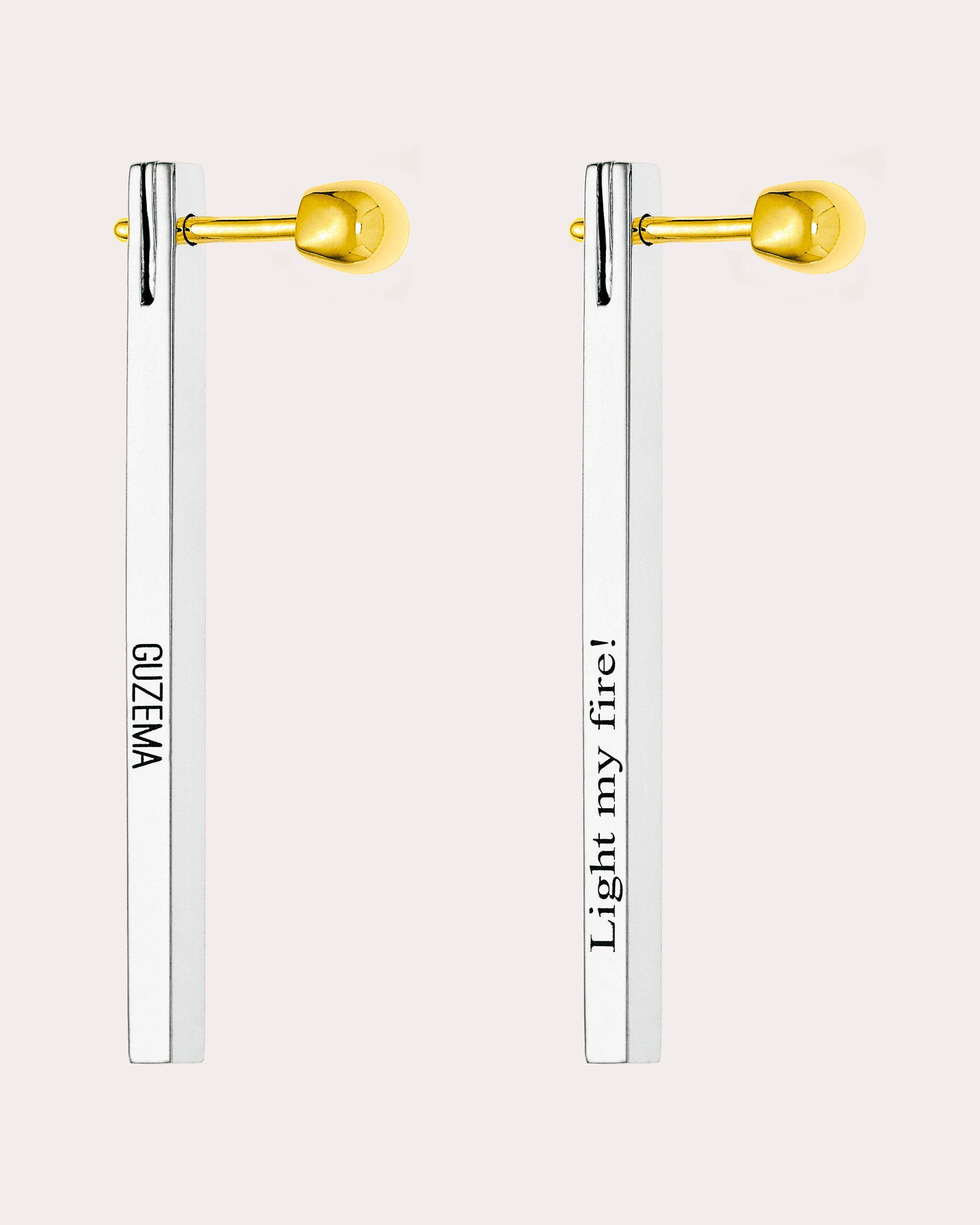18k Gold Match Drop Earrings