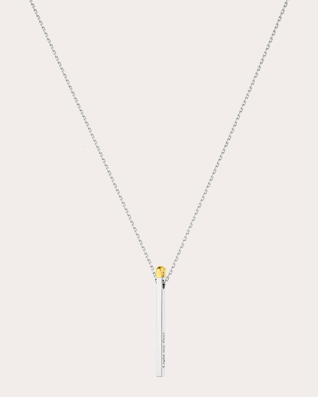 18k Gold Match Pendant Necklace