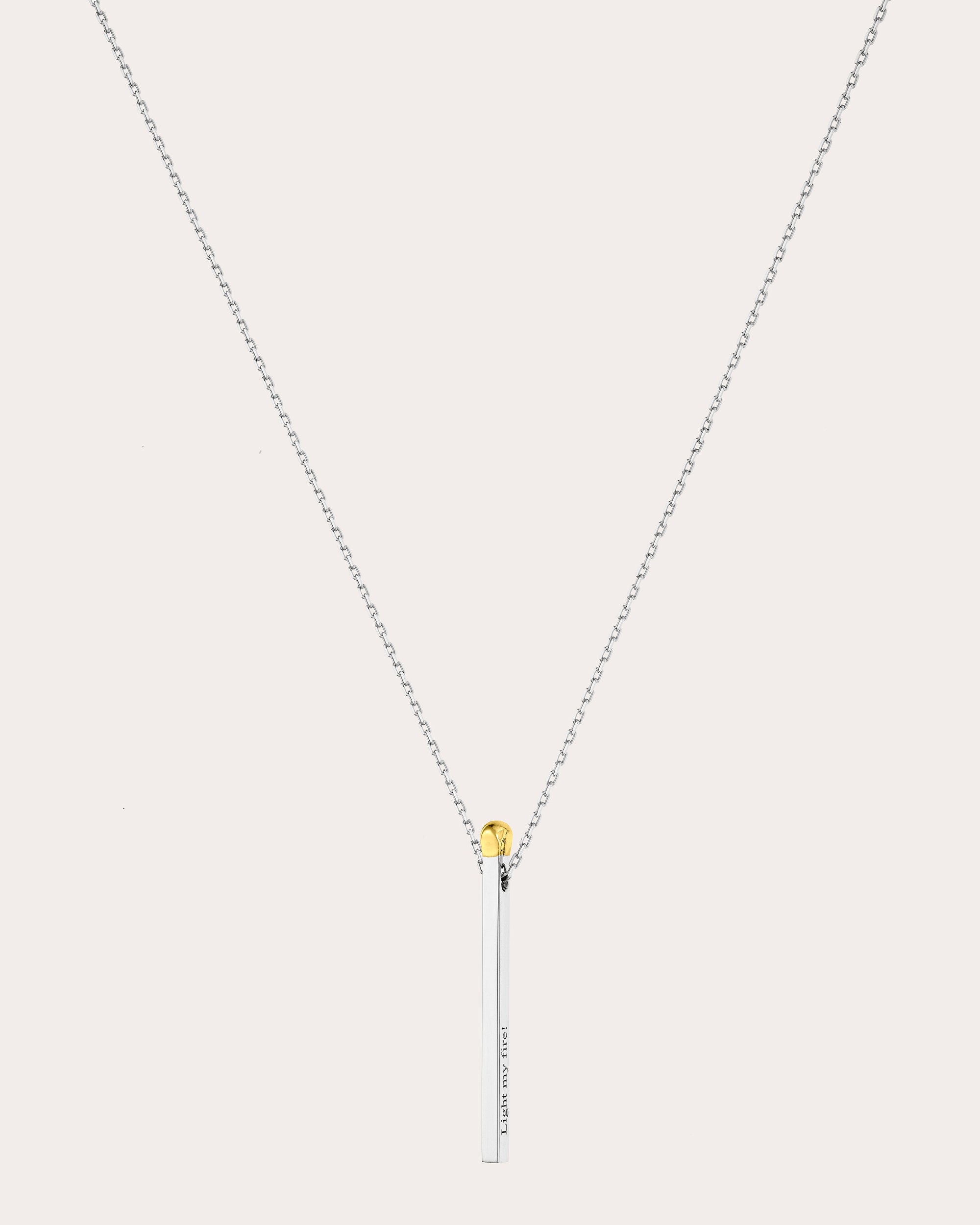 18k Gold Match Pendant Necklace