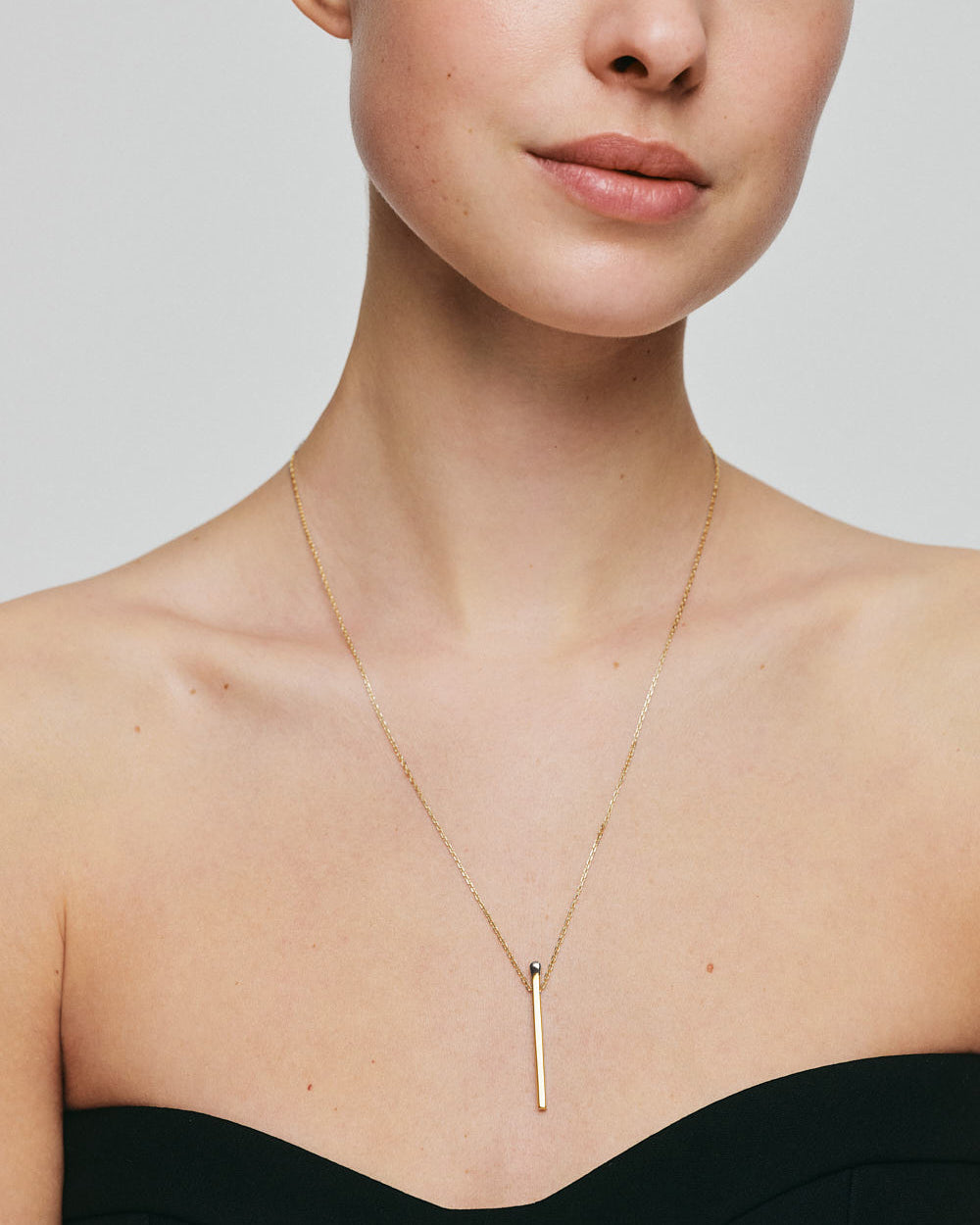 18k Gold Match Pendant Necklace