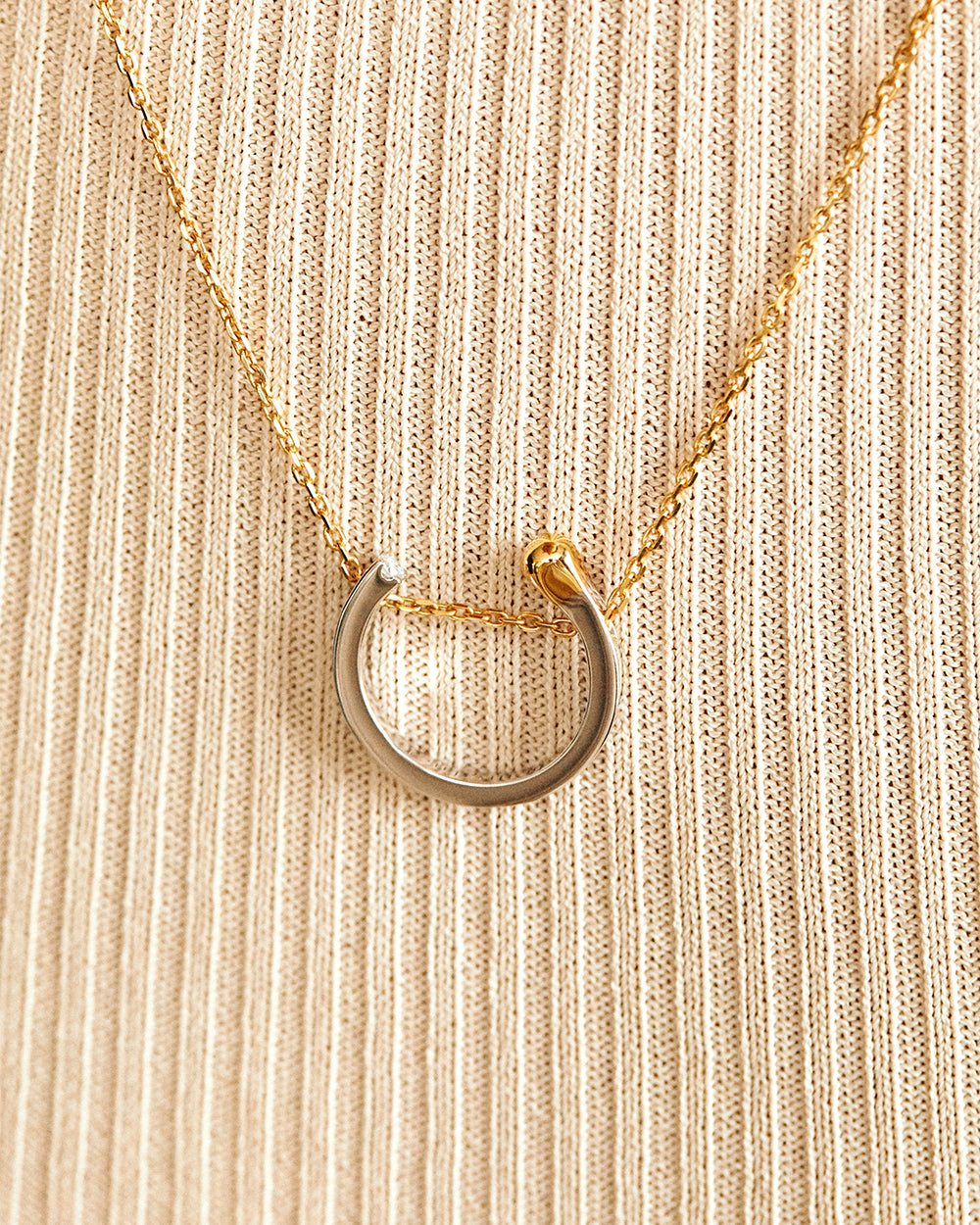 Diamond Round Match Pendant Necklace