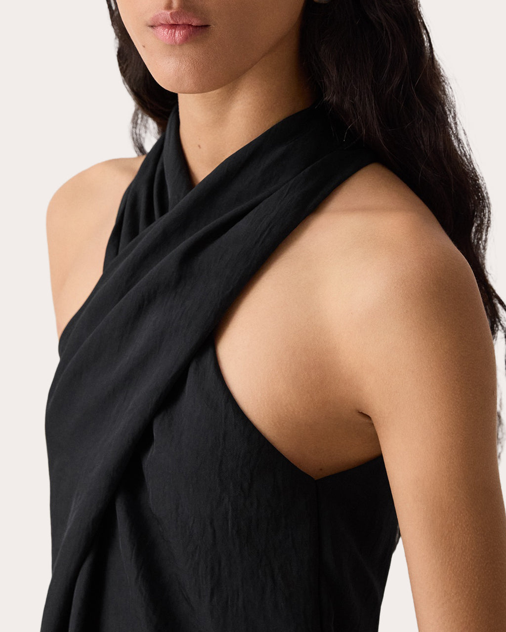 Twill Twisted Halter Top