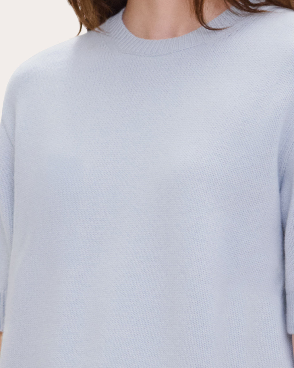 Cashmere Knit Crewneck Tee