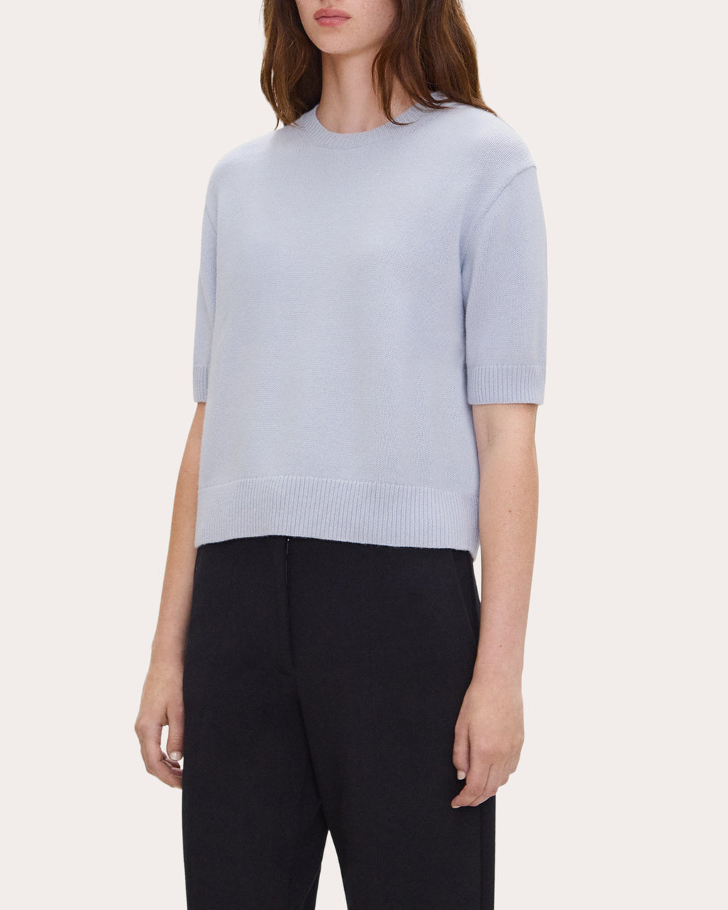 Cashmere Knit Crewneck Tee