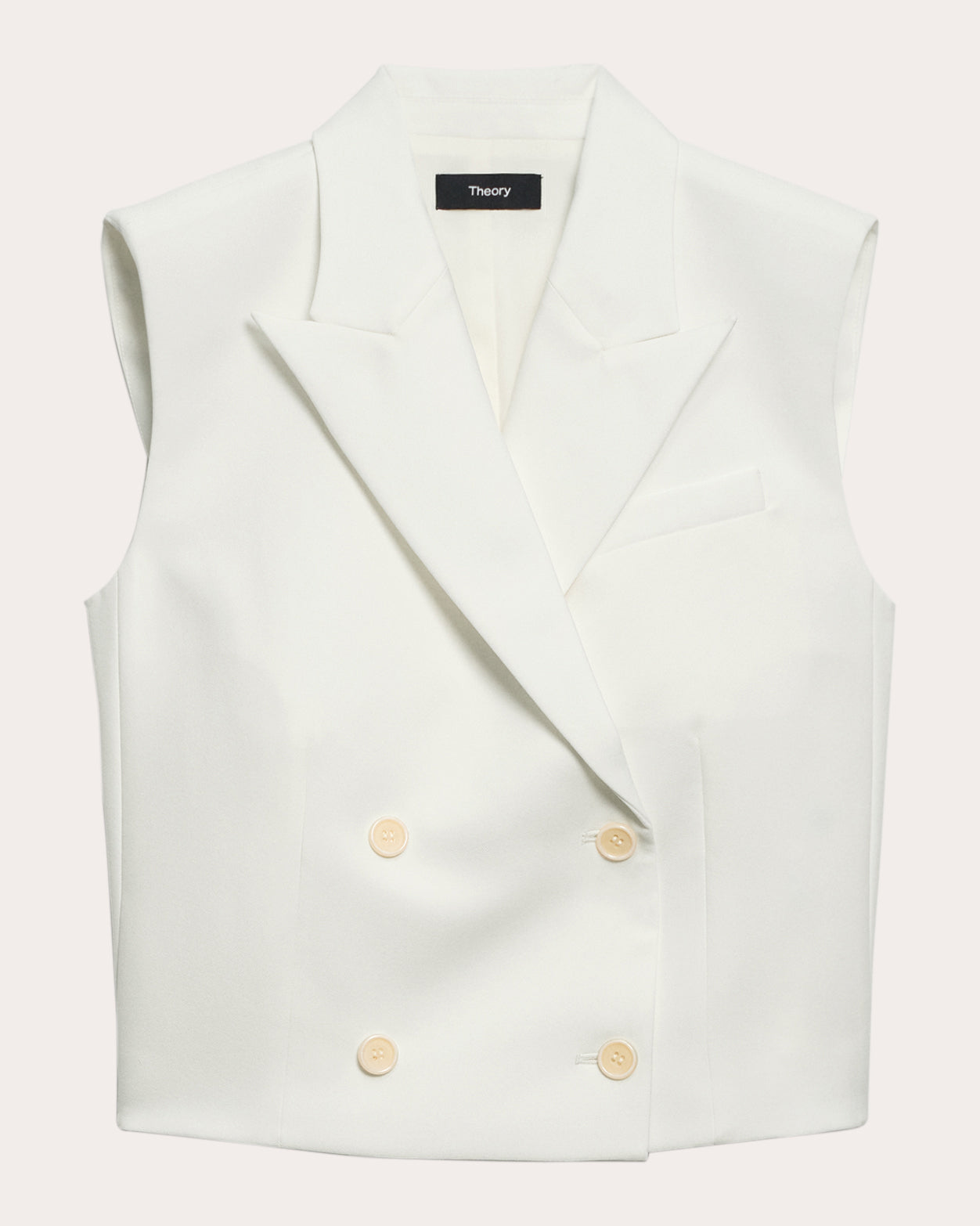 City Twill Peak Double-Breasted Vest