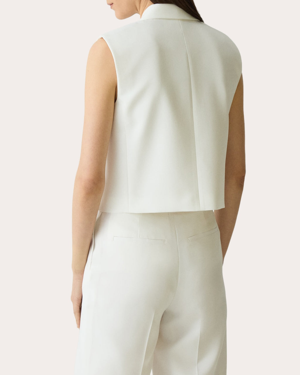 City Twill Peak Double-Breasted Vest