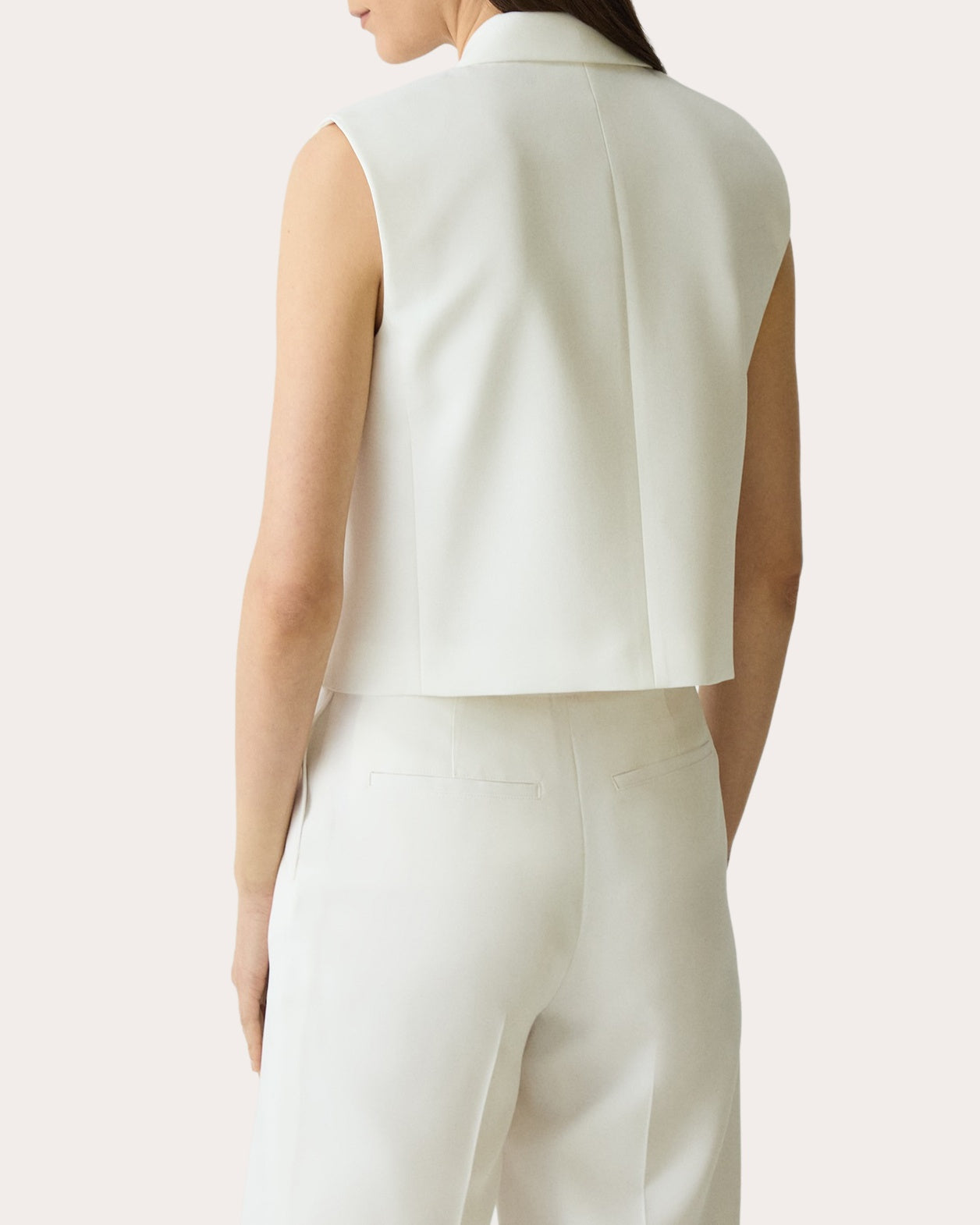 City Twill Peak Double-Breasted Vest