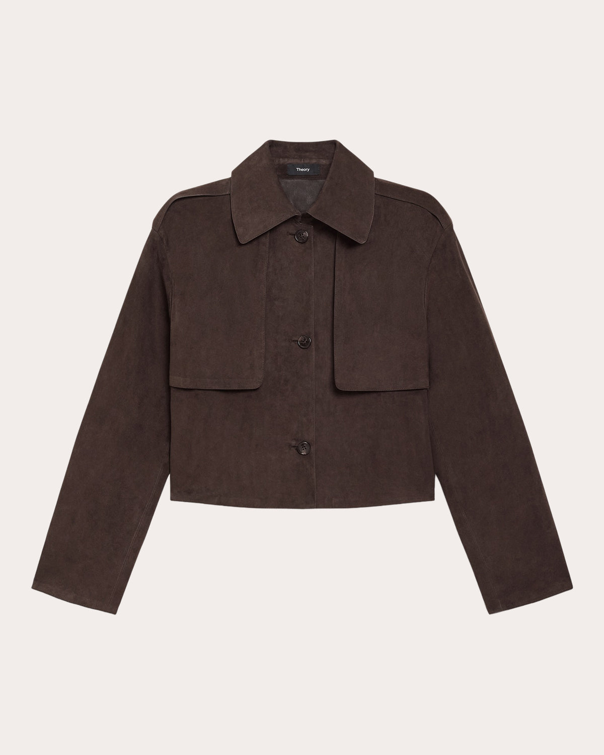 Suede Cropped Trench Jacket