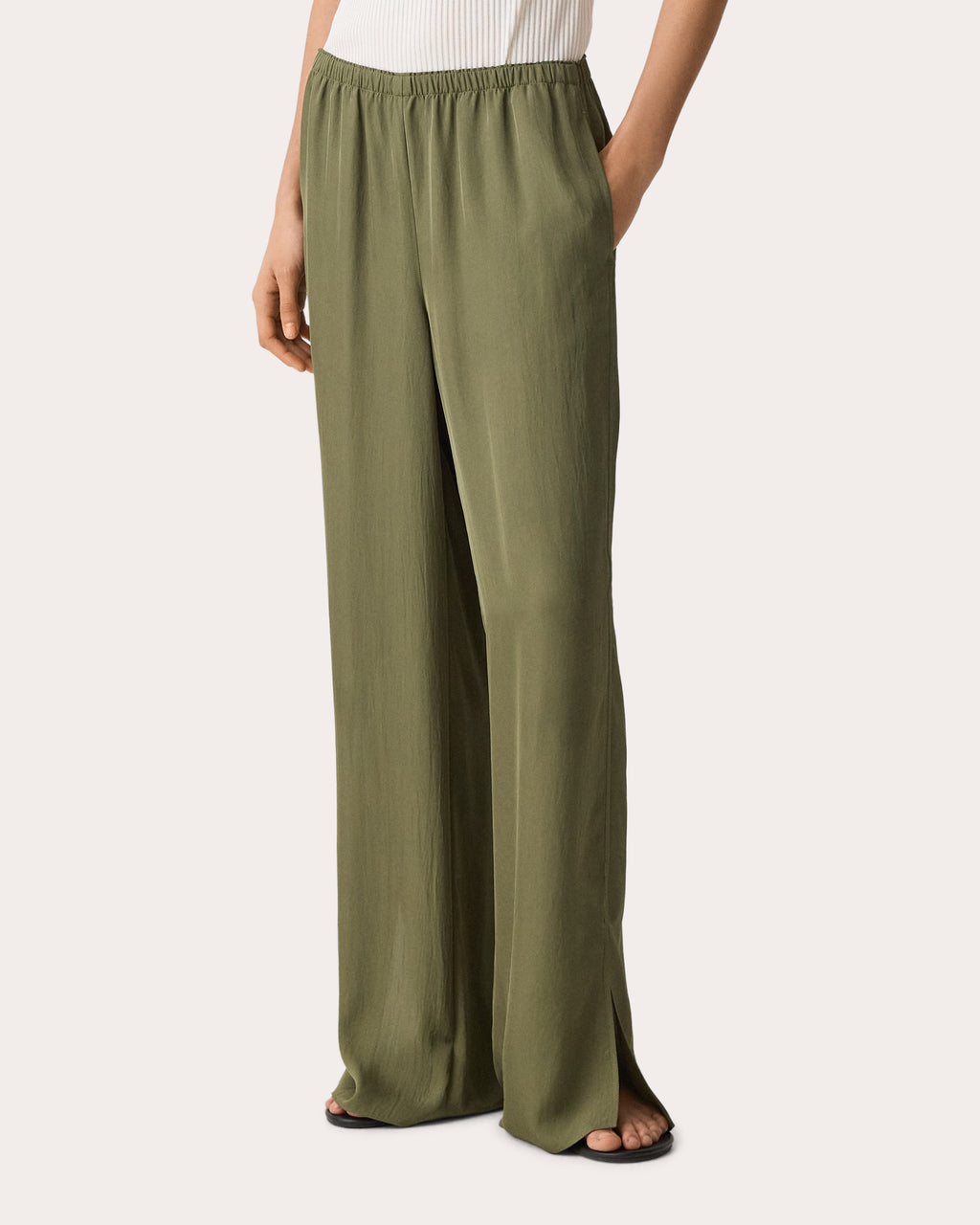 Washed Twill Vented Pull-On Pants