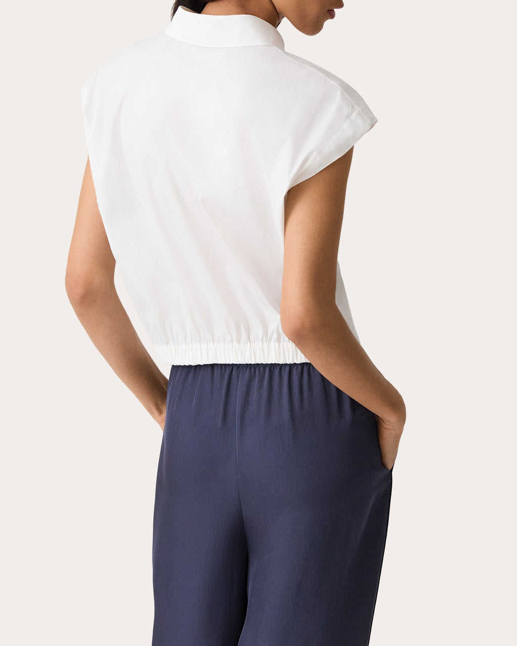 Good Poplin Cap-Sleeve Shirt