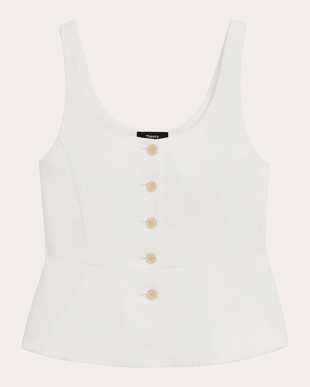 Linen Twill Peplum Vest