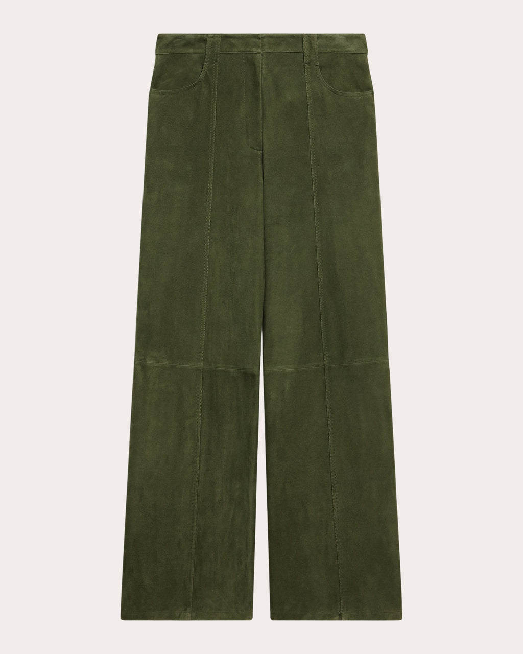 Suede Wide-Leg Pants