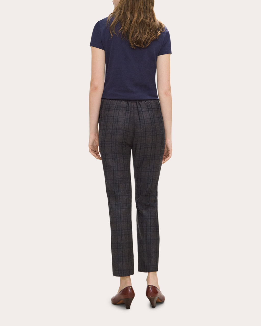 Plaid Sleek Flannel Marcee Stovepipe Pants