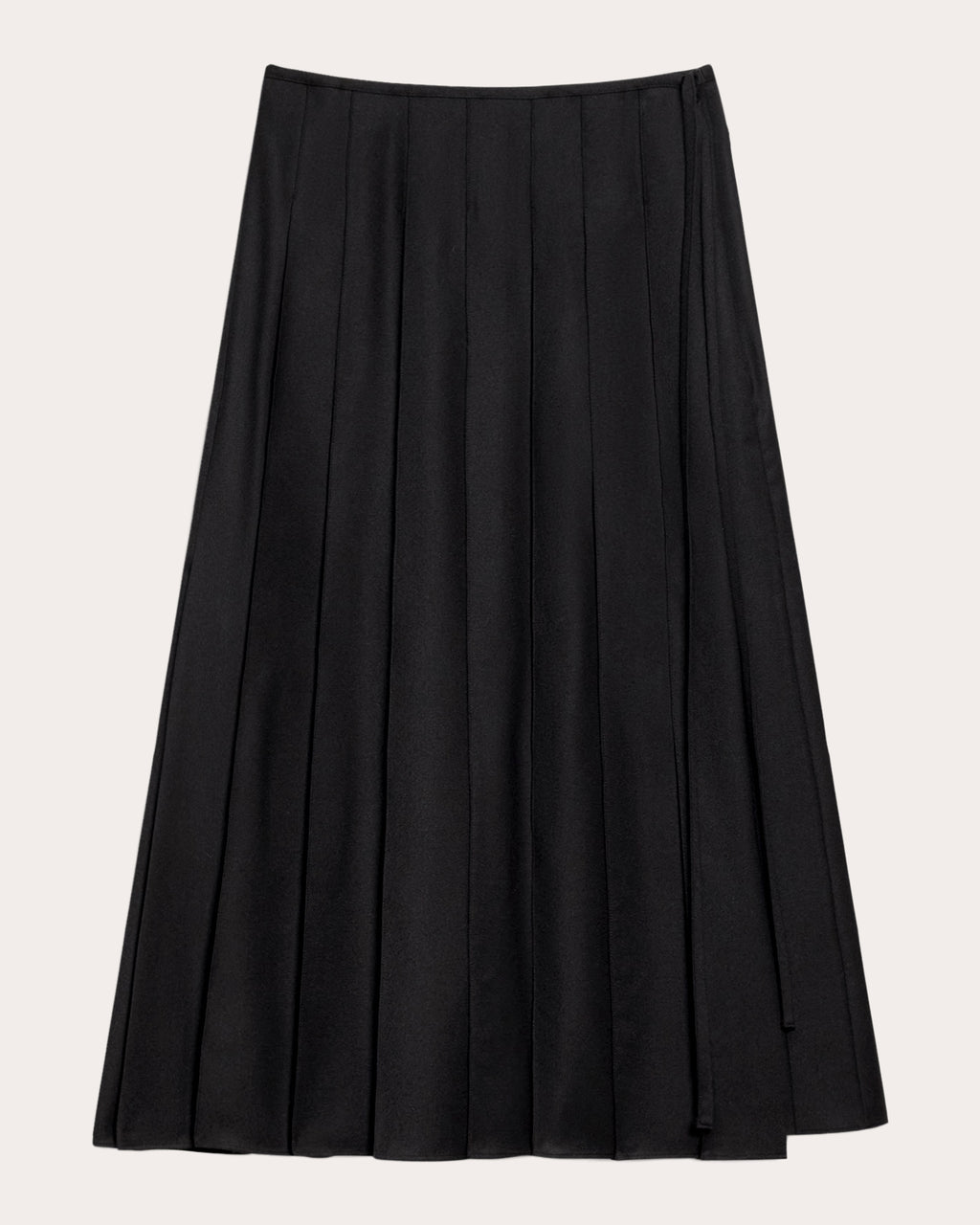 Flannel Pleated Midi Wrap Skirt