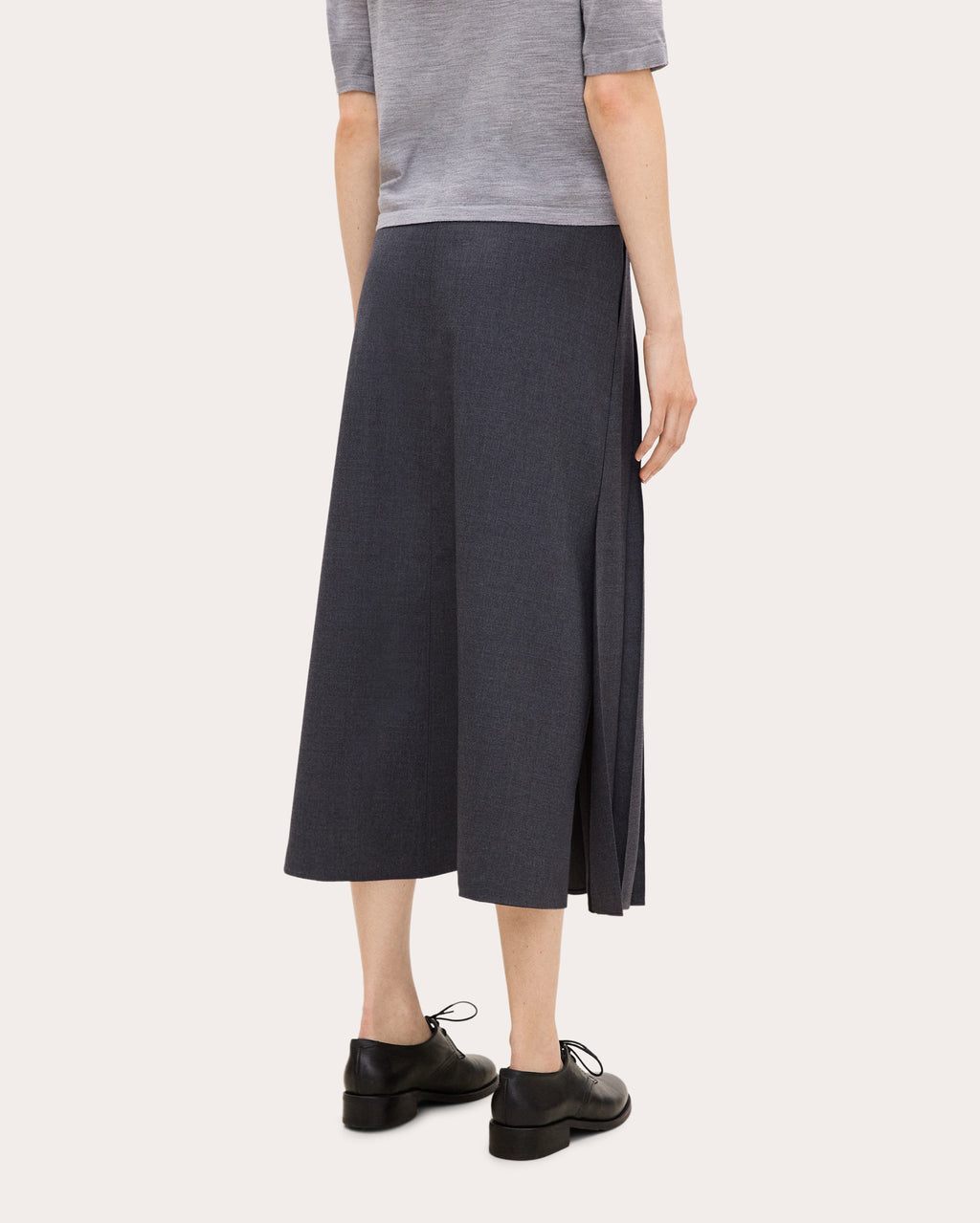 Flannel Pleated Midi Wrap Skirt