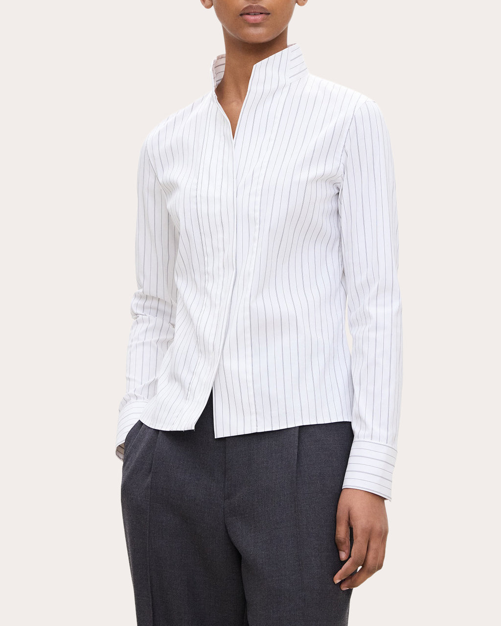 Stripe Poplin Slim Tailored Shirt