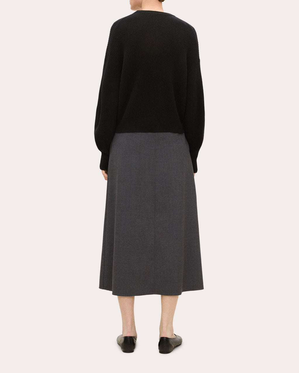 Textural Ribbed Cashmere Pullover