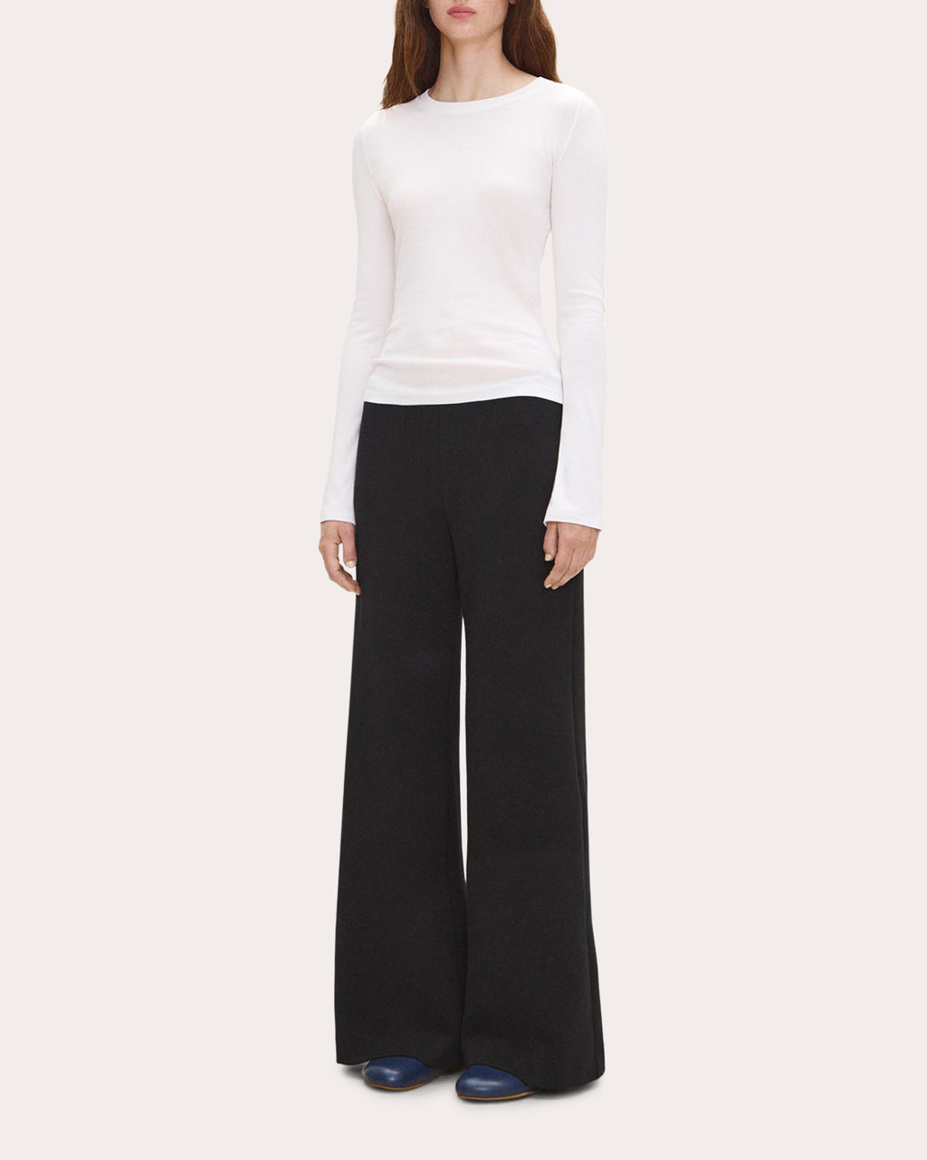 Cotton Modal Slim Long-Sleeve Top
