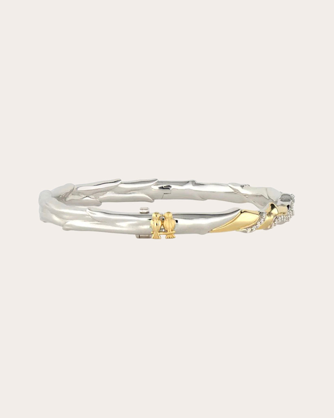 Diamond Two-Tone Branch Bangle