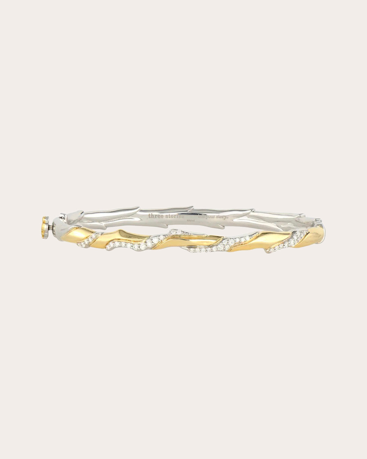 Diamond Two-Tone Branch Bangle