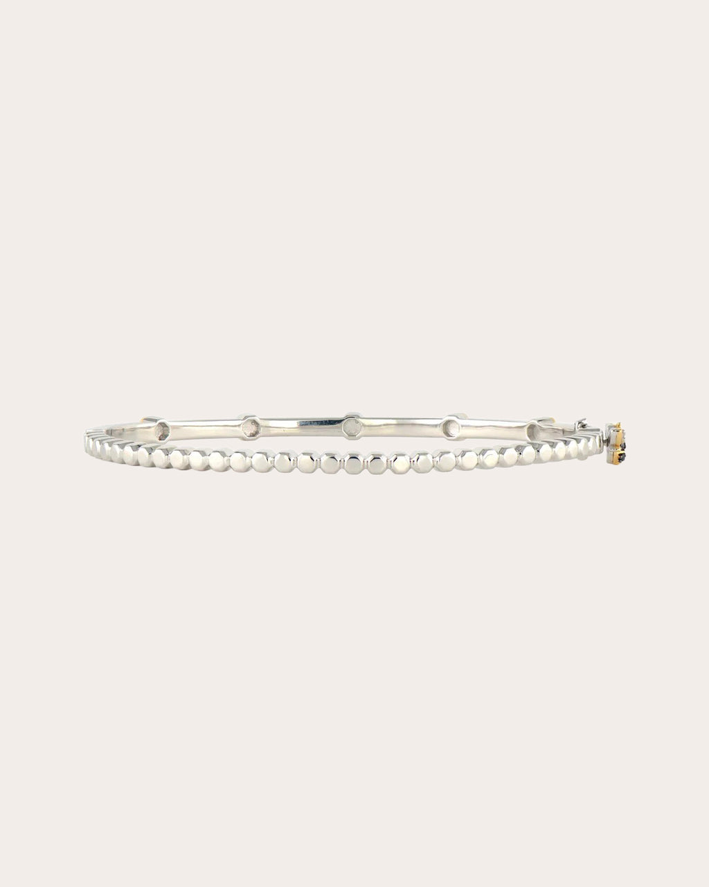 Diamond Two-Tone Honeycomb Bangle