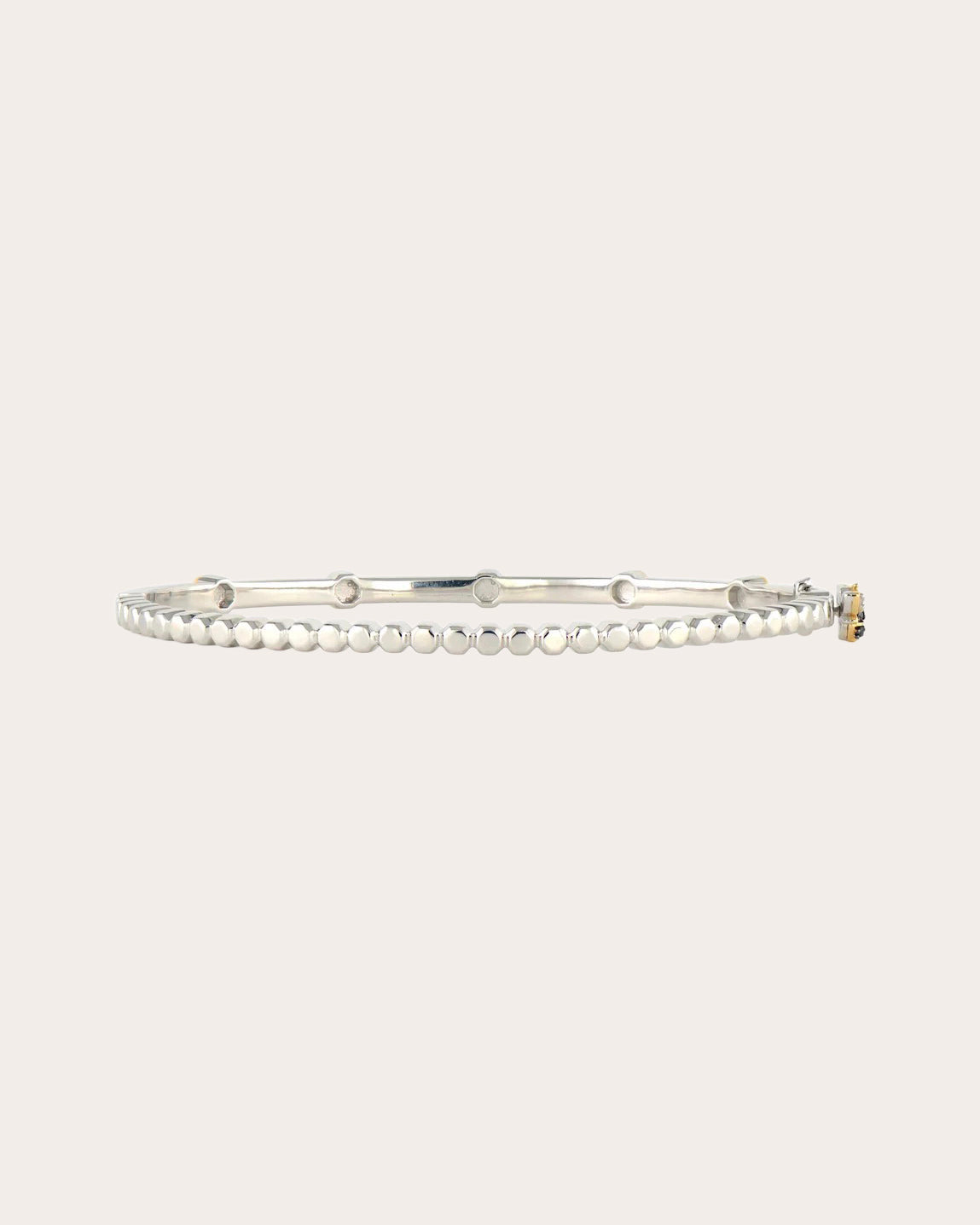 Diamond Two-Tone Honeycomb Bangle
