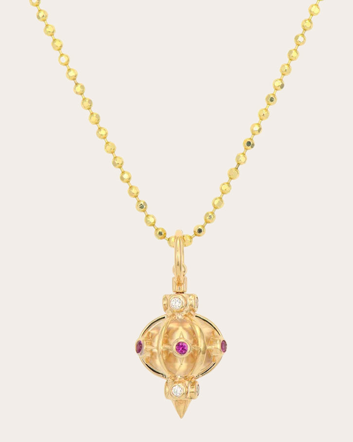 14k Gold Captured Light Lantern Charm