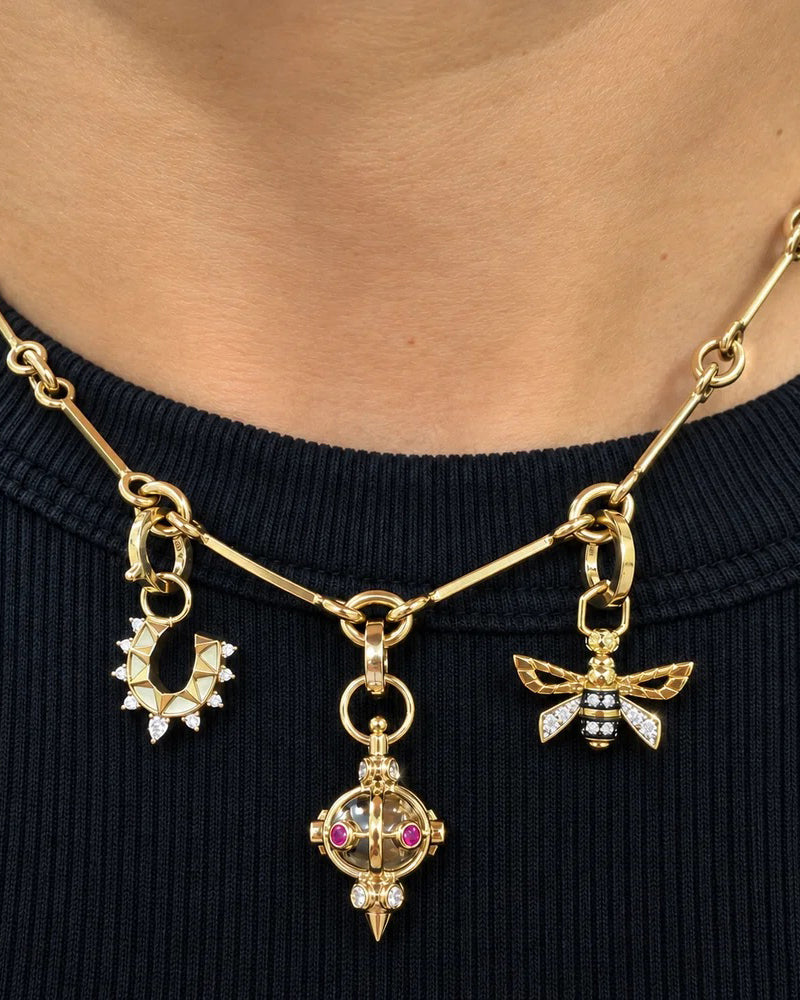 14k Gold Captured Light Lantern Charm