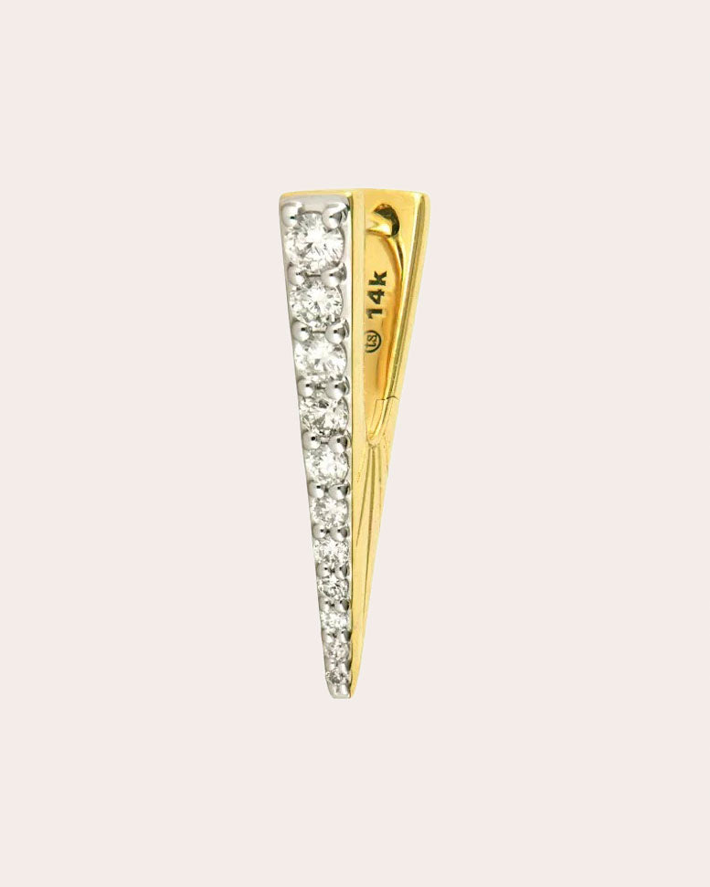 Diamond Small V Hoop Earring