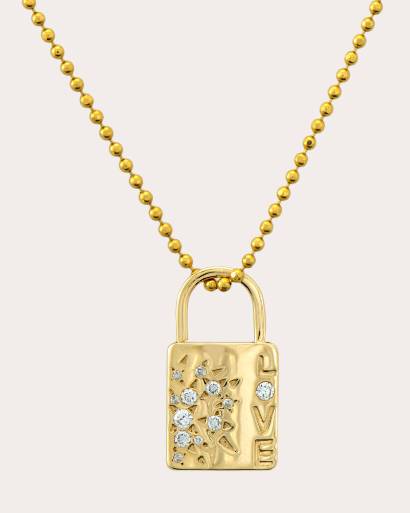 Diamond Medium Love Lock Pendant
