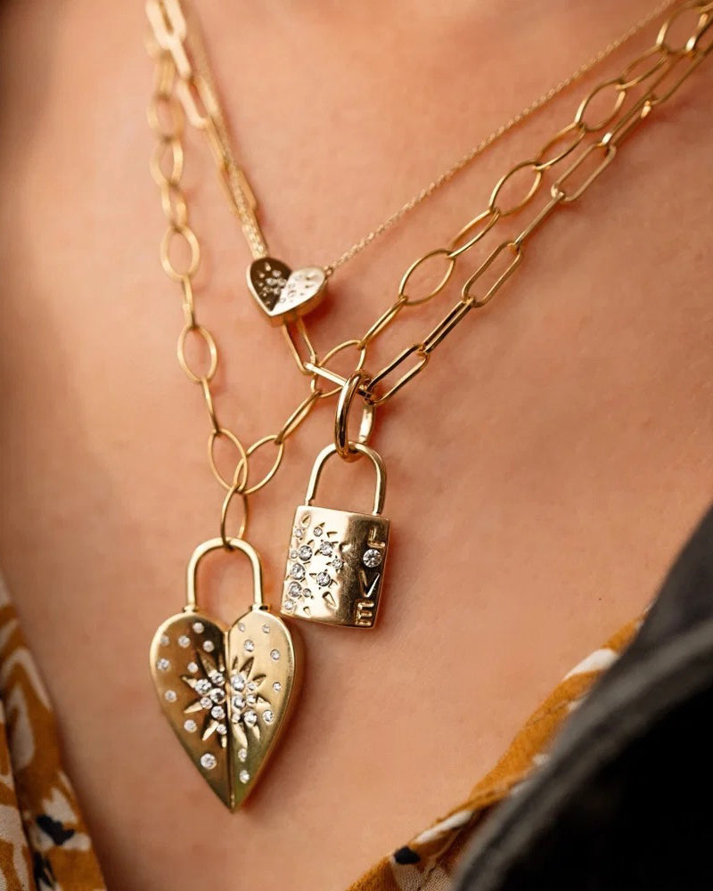 Diamond Medium Love Lock Pendant