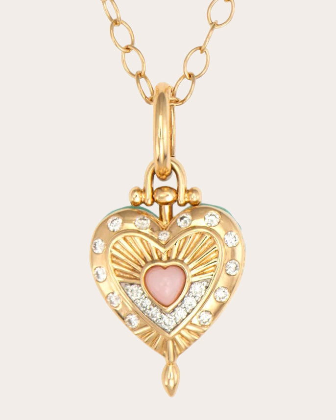 Carved Turquoise You Are Loved Locket