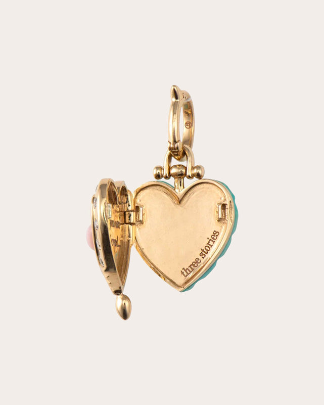 Carved Turquoise You Are Loved Locket