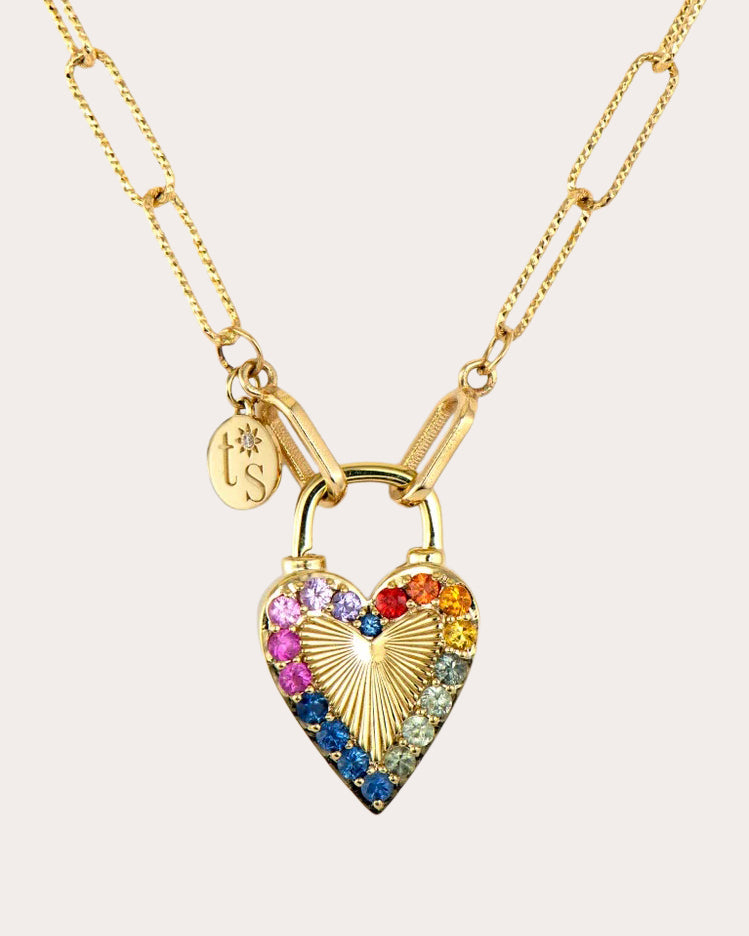 14k Gold Love Explosion Reversible Pendant